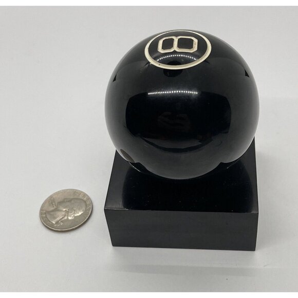 Vintage Bakelite 8 Ball Pool Paper Weight Decoration Mid century Modern - Picture 7 of 9